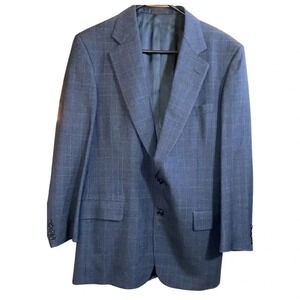 Harrod's by Chester Barrie Men's Wool Sports Coat Blazer Blue Size 40R